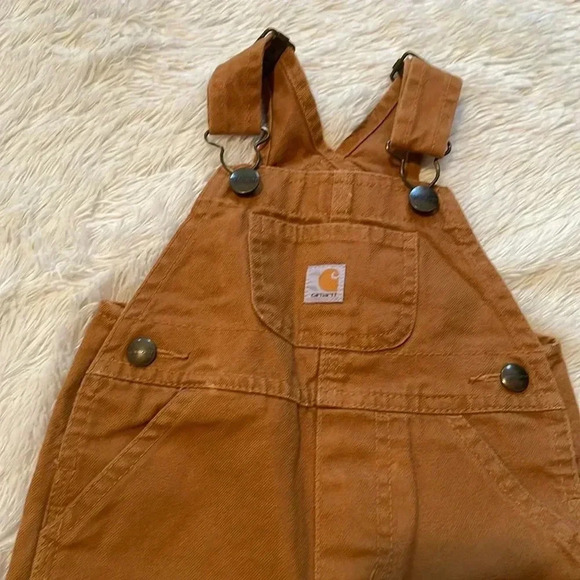 CARHARTT Boys’Canvas Overall flannel lined - Picture 5 of 13